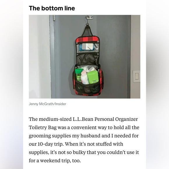 L.L. Bean Medium Toiletry Travel Bag - Picture 16 of 16